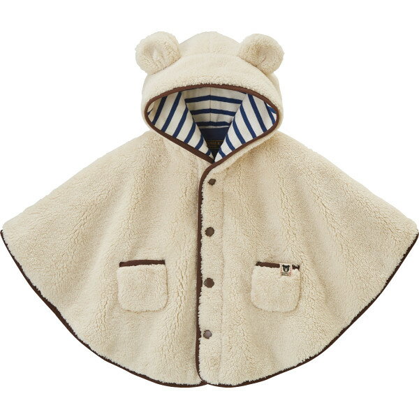 ミキハウス ダブルB マント 63-3802-491 | 24-0300-033防寒マント ポンチョ ひざ掛け おくるみ ケープ 手軽 軽量 保温性 肌触り 気...