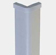 信栄物産 コーナーガード（一般用） CHS-G10 | コーナーガード 保護 安全用品 一般用 穴あけタイプ 直角用 ガーレージ 駐車場 倉庫 柱 壁コーナー 建物 柱角 取付け 傷防止 衝撃保護材 当て板ベース付き 溶接取付け可 グレー 軟質塩ビ