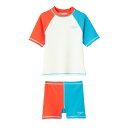 speedo スピード KIDS UNISEX SEPA オフホワイト 100サイズ SLB22302 OW | スポーツ スポーツ用品 服 衣類 衣料品 水着 スイムウェア セパレート水着 キッズ ジュニア 4WAYストレッチ 長持ち素材 ピンドル付き サイズ調整 UVカット デザイン 白 ホワイト 100 おすすめ