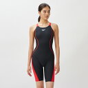 speedo スピード PUSH UP TURNS KNEE レッド Oサイズ STW12301 RE | スポーツ 運動 スポーツ用品 水着 スイムウェア レディース 女性 ワンピース水着 トレーニング スイマー 学生 レディースニースキン 膝上 レッグ丈 4分丈 シンプル デザイン 赤 レッド 黒 ブラック O(4)