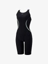 speedo スピード OVAL CURVY LO-KNEE ブラック L SFW12510 K | スポーツウェア ウエア スポーツ 水泳 スイミング プール 水着 ノースリーブ スリーブレス 撥水 ストレッチ性 フィット感 4分丈 膝上丈 アウトドア トレーニング レディース 女性
