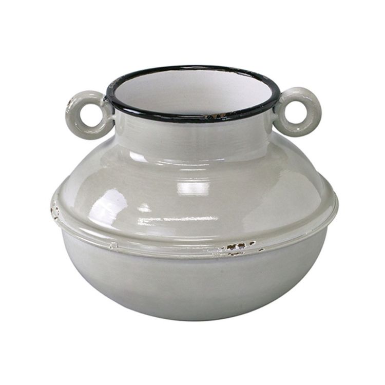 SPICE スパイス SPICE OF LIFE プロヴァンスブリキ ポット グレー IVDN1260GY | ガーデン ポット ナチュラル スタイル 琺瑯ライク ビッグポット ブリキのサムネイル