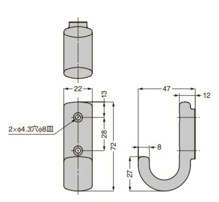SUGATSUNE スガツネ工業 コート フック 477-90-060型 110-037-924 477-90-060-18 | 便利 シンプル おしゃれ ポリアミド PA マスタードイエロー