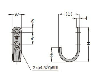 SUGATSUNE スガツネ工業 ステンレス鋼製 フック XL-HJT型 PAT 110-020-937 XL-HJT70M | 便利 シンプル おしゃれ ステンレス 鋼 SUS304 鏡面研磨