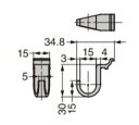 SUGATSUNE スガツネ工業 調整付棚受システム VT-DS型／調整付棚受システム VT-DF型 フック 脱落防止機構付 上下差込パネル仕様 PAT／脱落防止機構付 正面取付パネル仕様 PAT 130-036-351 VT-D-H15 | シンプル おしゃれ アルミニウム合金 シルバー 塗装