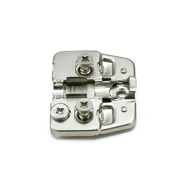 SUGATSUNE スガツネ工業 マウンティングプレート 150-P4W-30TH DS6.4×12 151シリーズ システム30・3つ穴 ＋0mm厚、ダイレクトスクリューねじ付 160-023-242 150-P4W-30TH DS6.4×12 | LAMP 建築金物 家具金物 部品 パーツ 金具 金物 スライド丁番 丁番 蝶番 座金 銅 家具