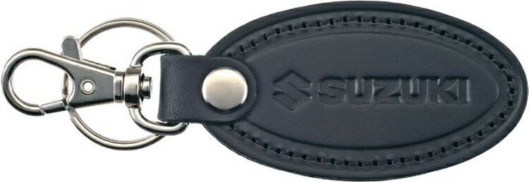 SUZUKI スズキ 純正 レザーキーホルダー オーバル ブラック F9KY 99000-79NK0-059 | SOLIO ソリオ 車用..