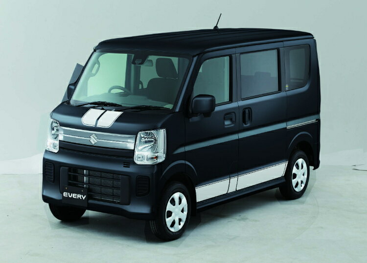 SUZUKI スズキ 純正 サイドデカール ストライプ ホワイト＋クリア AAAC 99000-99035-E08 | EVERY エブリィ 車用品 カー用品 自動部品 パーツ アクセサリー 外装 カスタム ドレスアップ グレードアップ ボディ DIY 転写シート デコレーション ステッカー シール