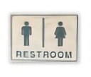 TRI MINI SIGN BOARD RESTROOM SLW041 | RESTROOM トイレ お手洗い サインプレート プレート サインボード ヴィンテ...