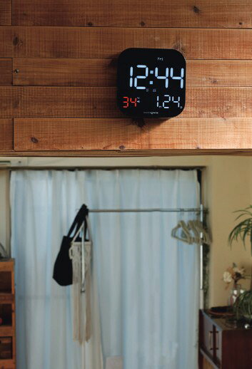 LED THERMO ALERT CLOCK Tierra SLW415 | 電波時計 卓上時計 クロック LED表示 デジタル時計 アラーム カレンダー デザイン時計 置き掛け兼用 [3]