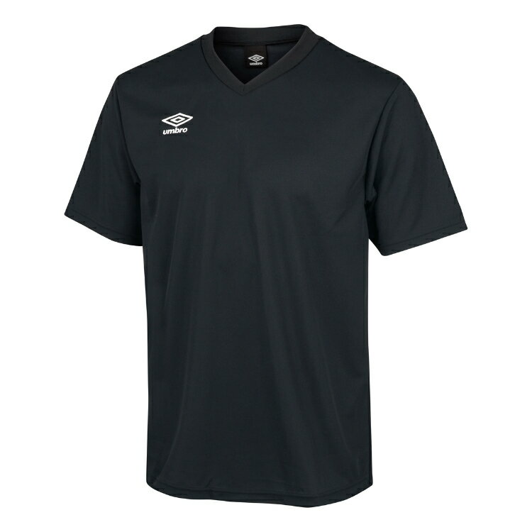 umbro アンブロ ゲームシャツ ワンポイント ブラック O UAS6307 BLK | スポーツ スポーツ用品 運動 服 衣類 ウエア トップス 半袖 吸汗速乾機能 UVカット 日焼け対策 機能性 ブランド 快適 シンプル デザイン 素材 人気 おすすめ サッカー フットサル XL 2L LL ブラック