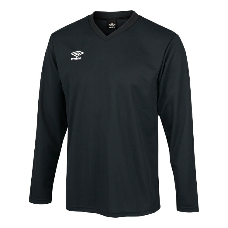 umbro アンブロ 長袖ゲームシャツ ブラック XO UAS6307L BLK | スポーツ スポーツ用品 運動 服 衣類 ウエア トップス 長袖 吸汗速乾機能 UVカット 日焼け対策 機能性 ブランド 快適 デザイン シンプル 素材 人気 おすすめ サッカー フットサル 2XL 3L ブラック