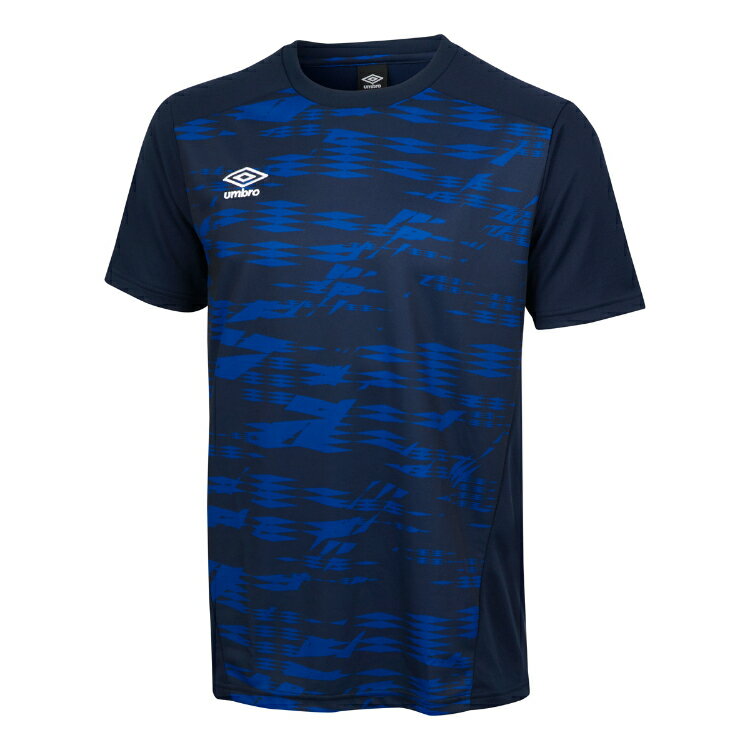 umbro アンブロ ゲームシャツ グラフィック ネイビー XO UAS6310 NVY | スポーツ スポーツ用品 運動 服 衣類 ウエア トップス シャツ 半袖 吸汗速乾機能 ストレッチ 機能性 ブランド 快適 デザイン シンプル 素材 人気 おすすめ サッカー フットサル 2XL 3L ネイビー