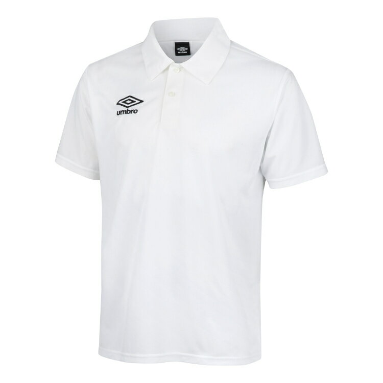 umbro アンブロ ドライポロシャツ ホワイト XA UAS7301 WHT | スポーツ スポーツ用品 運動 服 衣類 ウエア トップス シャツ 襟付き 半袖 吸汗速乾機能 UVカット 日焼け対策 機能性 ブランド デザイン シンプル 素材 サッカー フットサル 3XL 4L 白 ホワイト