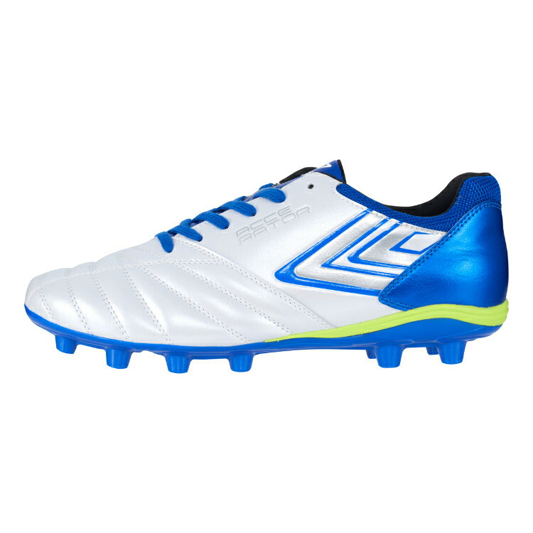 umbro アンブロ アクセレイター c-rush HG S．WHITE／BLUE／YELLOW 25 UU2UJA04WB WB | スポーツ スポーツ用品 運動 ウエア 靴 くつ シューズ スパイク ブランド 安定 人工芝 天然芝 ハードグランド サッカー フットサル 25 ホワイト ブルー イエロー