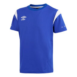 umbro アンブロ 半袖プラクティスシャツ ブルー 150 UUJVJA55 BLU | スポーツ スポーツ用品 運動 服 衣類 ウエア トップス シャツ 半袖 速乾性 UVカット 吸汗 着心地 快適 ロゴ 機能性 サッカー フットサル 素材 万能 ブランド 子供 ジュニア 150 青 ブルー