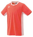 YONEX ヨネックス メンズゲームシャツ コーラルレッド M 10634 475 | スポーツ スポーツウェア 競技 テニス 軟式 硬式 バトミントン ウェア...