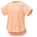 YONEX ヨネックス ウィメンズドライTシャツ ベージュピンク XO 16812 589 | スポーツ スポーツウェア 競技 テニス 軟式 硬式 バトミントン ウェア シャツ 半袖 UVカット 吸汗 速乾 クール 制電 ストレッチ ゲームウェア ユニフォーム レディース 女性