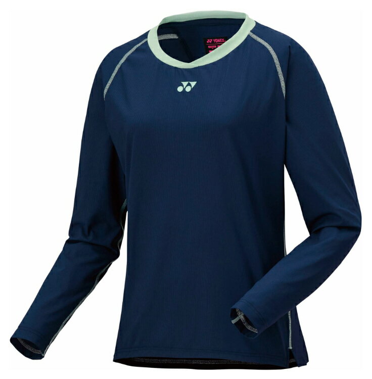 YONEX ヨネックス ウィメンズゲームシャツ(ロングスリーブ) ダークネイビー S 20840 554 | スポーツ スポーツウェア 競技 テニス 軟式 硬式 バトミントン ウェア シャツ 半袖 UVカット 吸汗 速乾 クール 制電 ストレッチ ゲームウェア ユニフォーム レディース 女性
