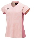 YONEX ヨネックス ウィメンズゲームシャツ スモークピンク XO 20844 486 | スポーツ スポーツウェア 競技 テニス 軟式 硬式 バトミントン ウェア シャツ 半袖 UVカット 吸汗 速乾 クール 制電 ストレッチ ゲームウェア ユニフォーム レディース 女性