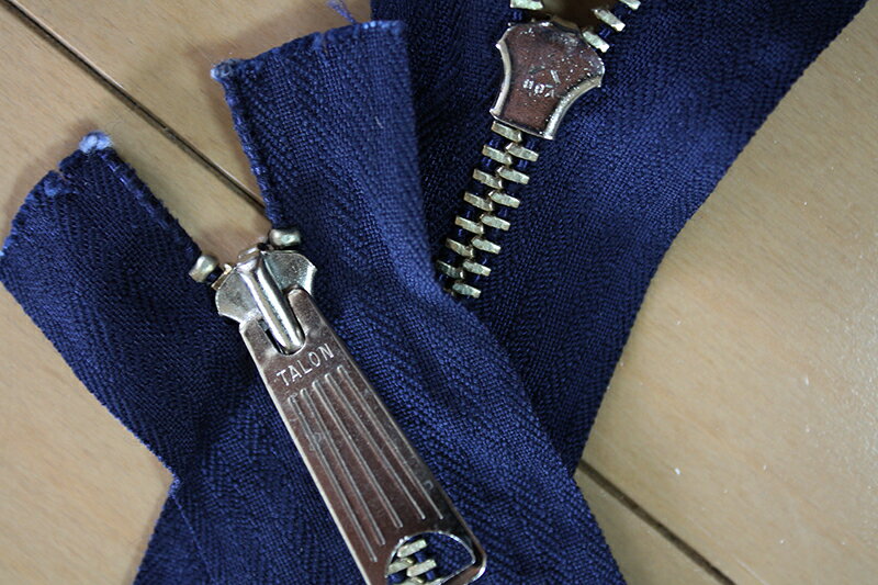 Vintage ヒゲタロン ジッパー 5 シルバー 銀色 TALON Zipper Navy 22inch