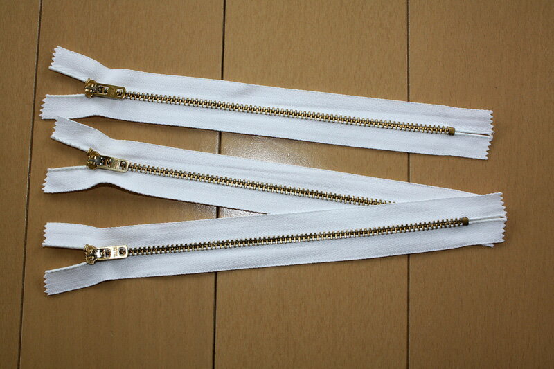 Vintage タロン ジッパー Brass 4 wht 10pcs TALON Zipper