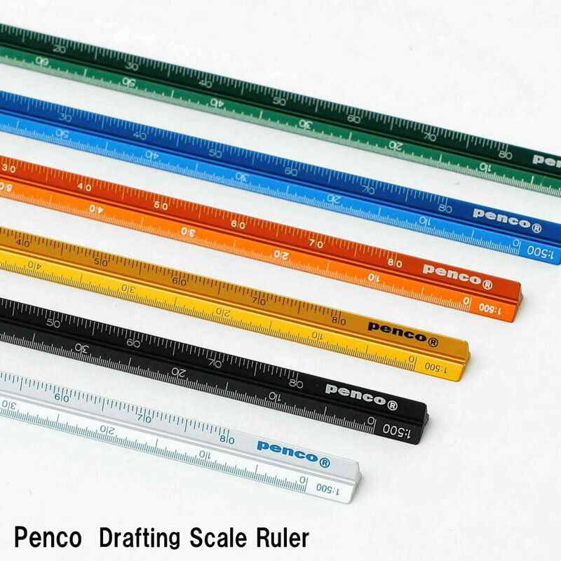 ハイタイド ドラフティングスケール 定規 おしゃれ 便利 シンプル アルミ HIGHTIDE 定規 fk037【メール便】