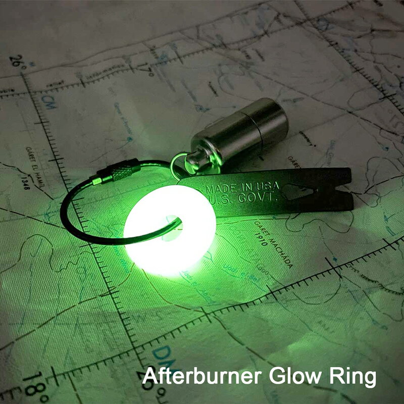 アフターバーナー グローリング 蓄光 キーホルダー Afterburner Glow Ring おしゃれ シンプル 発光 夜間 防犯 目印 アウトドア シリコンラバー