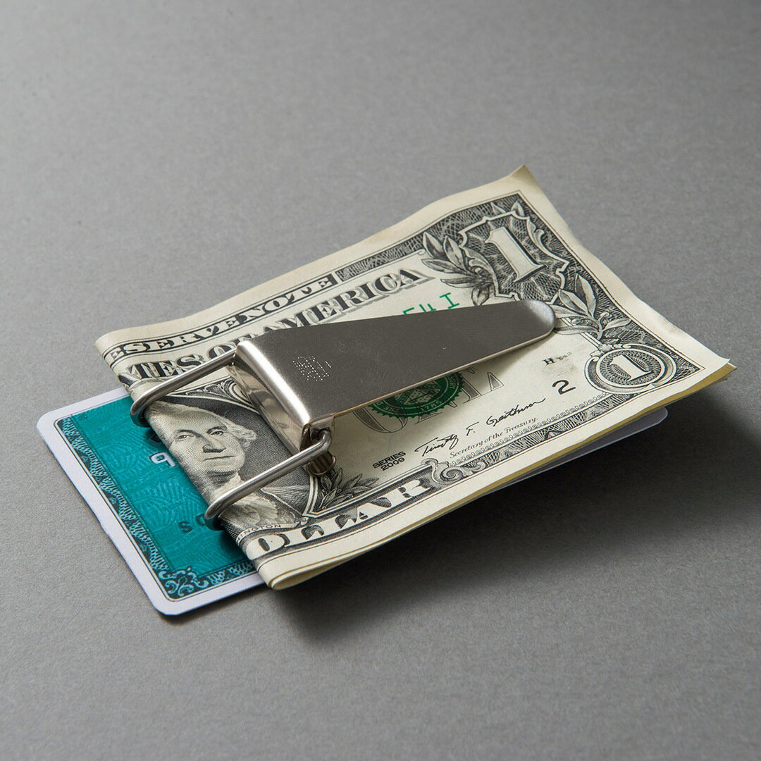 ホッパーダブルクリップ マネークリップ ブラス ニッケル 真鍮製 キャンディデザインアンドワークス Hopper Double Clip CANDY DESIGN & WORKS CDW【メール便】