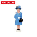 ソーラークイーン ダービーブルー エリザベス女王 キッカーランド Kikkerland インテリア 雑貨 Solar Queen Derby blue ソーラー電池