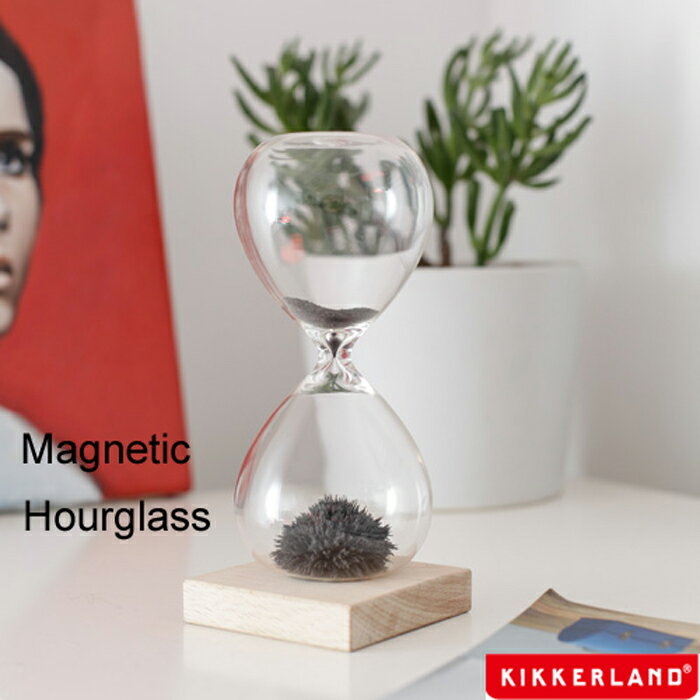 キッカーランド 砂時計 マグネティックアワーグラス 磁石 砂鉄 1分 おしゃれ インテリア オブジェ KIKKERLAND Magnetic Hourglass