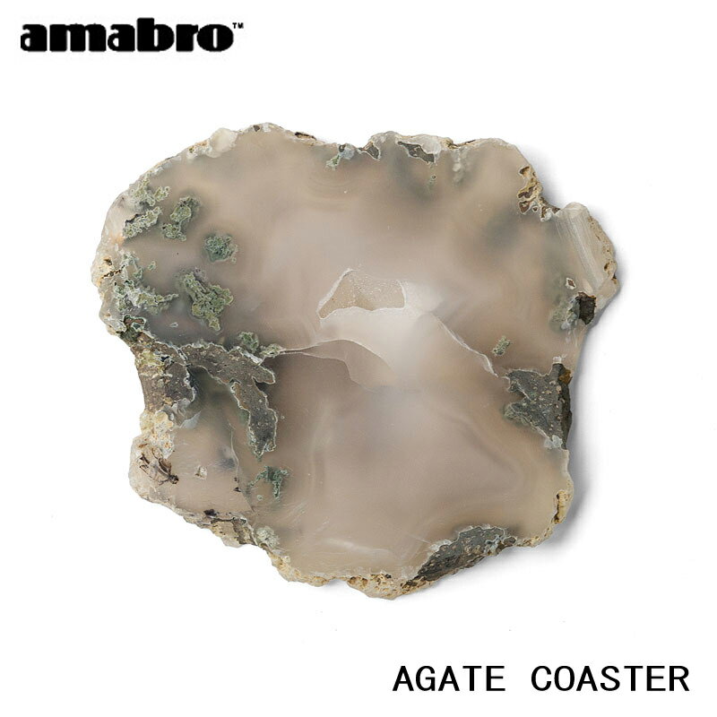 コースター（予算3000円以内） メノウコースター AGATE COASTER amabro アマブロ 白 天然石 石 おしゃれ シンプル ギフト【メール便対応】 【あす楽】