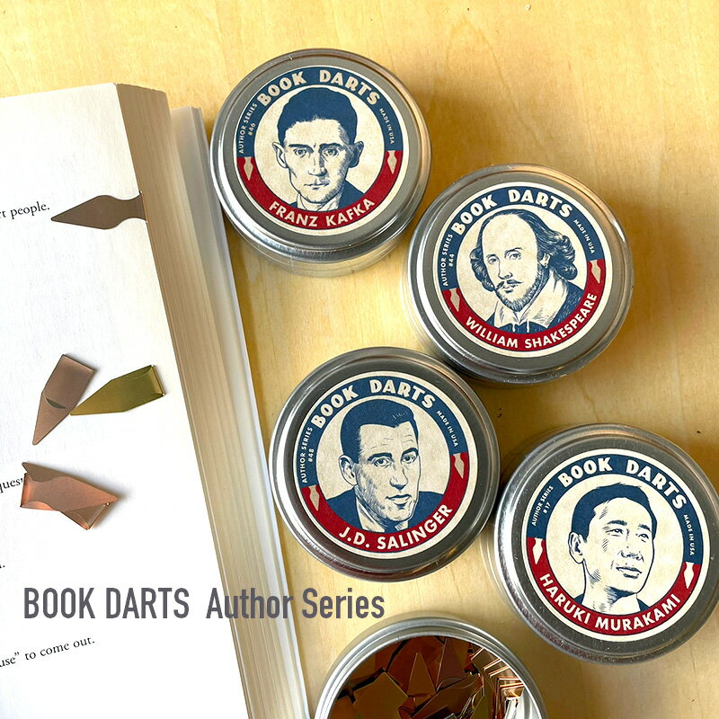 BOOK DARTS ブックダーツ 50個ミックス オーサーシリーズ Author Series 金属 ブロンズ ゴールド シルバー 真鍮 ステンレス ブックマーカー ブックマーク しおり おしゃれ