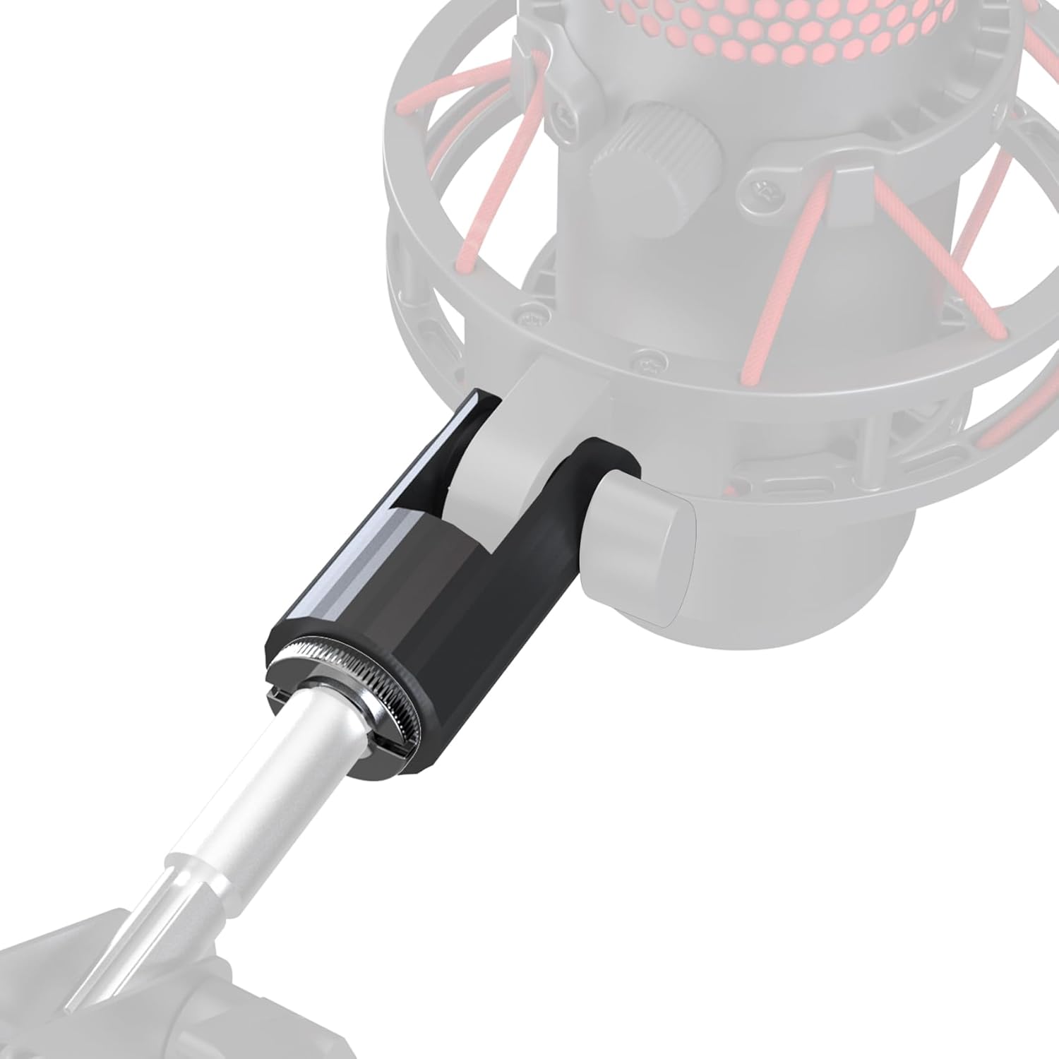 MICROPHONE MOUNT ADAPTER HyperX QuadCastシリーズ対応 交換用マイクマウントアダプター 変換ネジ付き｜2色展開｜簡単取付 紛失・破損時の交換に HyperX QuadCast、HyperX QuadCast Sに対応した交換用マイクマウントアダプターです。 中古品の付属品不足や、純正アダプターを紛失・破損した場合の交換用として使用できます。 商品の特長 01｜QuadCastシリーズ対応 HyperX QuadCast、HyperX QuadCast Sの取り付け形状に合わせて設計されています。 02｜選べるブラック・ホワイト お手持ちのマイクカラーに合わせて、ブラックとホワイトから選択できます。 03｜マイクアームへ簡単取付 3/8インチ・5/8インチ変換ネジが付属。対応する市販のマイクアームやマイクスタンドに取り付けできます。 04｜安定性を考えた素材 プラスチック樹脂と合金パーツを組み合わせ、マイクを安定して固定できる構造に仕上げています。 セット内容 ・交換用マウントアダプター ×1 ・3/8インチ・5/8インチ変換ネジ ×1 素材：プラスチック樹脂、合金 ご購入前の注意事項 ・HyperX QuadCast、HyperX QuadCast S対応品です。 ・マイク本体、ショックマウント、マイクアームは付属していません。 ・ご購入前に、お手持ちのマイク型番とマイクアームのネジ規格をご確認ください。 ・本製品はCACENCAN製の互換アダプターです。HyperX純正品ではありません。 ・撮影環境やモニターの発色により、実際の商品と色合いが異なる場合があります。 配送について 宅配便または追跡可能な配送方法でお届けします。 発送予定日は商品ページの配送情報をご確認ください。 1年間安心保証 本製品には、お買い上げ日より1年間の保証をお付けしています。 初期不良や保証期間内の不具合がございましたら、購入履歴の「ショップへ問い合わせ」よりご連絡ください。 HyperX QuadCast アダプター HyperX QuadCast S アダプター マイクマウントアダプター 交換用アダプター マイクスタンドアダプター マイクアームアダプター 3/8インチ 5/8インチ 変換ネジ マイクホルダー ブラック ホワイト QuadCast対応 QuadCast S対応 コンデンサーマイク マイクアーム CACENCAN