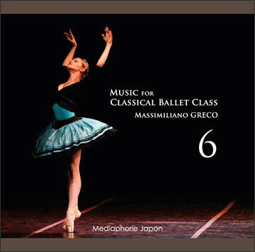 　マッシミリアーノ・グレコ Music for Classical Ballet Class 6（CD) プリンセスグレースバレエ学校でチーフピアニストを務める ヨーロッパの人気ピアニスト、マッシミリアーノグレコによる待望の新譜。 収録曲はすべてマッシミリアーノによるオリジナル曲です。 カウントがクリアで取りやすく、美しいメロディでダンサーをサポートします。 特にアダージオ曲の美しさは一聴の価値あり。 センターでは、テンポや長さを選べる曲も収録されています。 長年多くの著名ダンサー達に愛されてきた 美しいマッシミリアーノの音楽を体験する事が出来る一枚です。 CD ＜曲目＞ ●曲目 《Barre》 1 Pre Barre 2 Plies 3 Battements Tendus 1 4 Battements Tendus 2 5 Battements Jetes 1 6 Battements Jetes 2 7 Ronds de Jambes 8 Fondus 9 Frappes with Balance 10 Rond de Jambe en l'air 11 Petits Battements with Balance 12 Stella Cometa -Theme-(Adage) 13 Grands Battements 1 14 Grands Battements 2 15 Releves a la barre 16 La piccola ballerina (Stretching) 《Center》 17 Little Adage 18 Battements Tendus 19 Fondus and Ronds de jambes 20 Frappes and Grands Battements 21 Pirouettes 1 22 Pirouettes 2 23 Pirouettes 3 24 Petit Allegro 1 Short 25 Petit Allegro 1 Short-Quick 26 Petit Allegro 1 Long 27 Petit Allegro 1 Long-Quick 28 Petit Allegro 2 29 Petit Allegro 3 30 Allegro 1 31 Allegro 2 Short 32 Allegor 2 Long 33 Grand Allegro Short 34 Grand Allegro Long 35 Big Mazurka 36 Grand Allegro 2 37 Grands Pirouettes 38 Maneges 39 Batterie 1 40 Batterie 2 Short 41 Batterie 2 Long 42 Pointe Work 1 43 Pointe Work 2 v 44 Pointe Work 3 "Mazurka" 45 Pointe Work 4 "Polka" 46 Pointe Work 5 47 Pointe Work 6 48 Pointe Work 7 "Courus" 49 Pointe Work 8 "Galop" 50 Pointe Work 9 51 Reverance - Port de bras ピアニスト マッシミリアーノ・グレコ Massimiliano Greco イタリア生まれの作曲家、ピアニスト。 テアトロサンカルロバレエ学校（イタリア）、テアトル・ドゥ・キャピタル・ トゥールーズバレエ団（フランス）のピアニストを経て、現在プリンセス グレースバレエアカデミー（モナコ）でチーフピアニストを務める。 クラシックバレエのみならずコンテンポラリーダンスのピアニストとしても 高い評価を得ている。 2016年新国立劇場での「Dance to the future」公演に楽曲提供を行う。