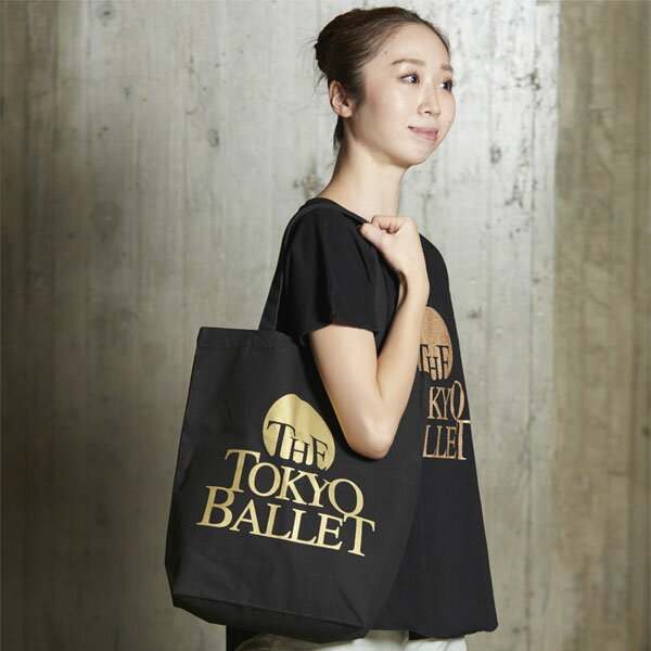 バレエ 雑貨 東京バレエ団 ロゴトートバッグ ブラック Mサイズのサムネイル