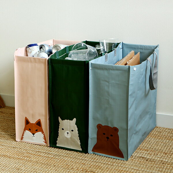 分別リサイクルバッグ Tarpaulin Bag - 01 Animal／デイリーライク Dailylike かわいい おしゃれ 子供部屋 分別ゴミ箱 ランドリーバッグ 買い物バッグ 収納ボックス 収納 おもちゃ収納 野菜ス…