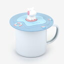 【在庫限りSALE】カップカバー Silicone mug lid 02 Swimming hippo／デイリーライク Dailylike かわいい おしゃれ マグカップカバー コップカバー コップのふた コップの蓋 シリコン 110×32mm スイミングヒッポ カバ グッズ 動物 ブランド 韓国【宅無】