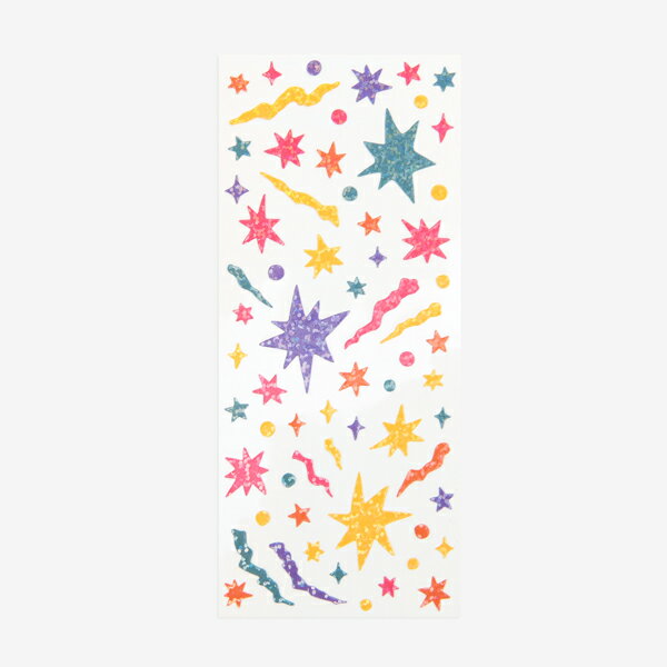 【在庫限りSALE】シール ホログラムリムーバーシール - 06 Twinkle／デイリーライク Dailylike【メール便対応】 かわいい おしゃれ ステッカー ラッピング プレゼント スケジュール カレンダー 日記 バレンタイン コラージュ スクラップブッキング 星 スター 韓国