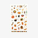 シール Daily Sticker 60 School food シール／デイリーライク Dailylike【メール便対応】 かわいい おしゃれ ステッカー ラッピング プレゼント スケジュール カレンダー 日記 バレンタイン スクラップブッキング 学校 給食 ランチ おにぎり 韓国