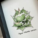 agave titanota caesar painting/アガベ チタノタ シーザー オリジナル デザイン画【原画】【額入り】 【観葉植物】【多肉植物】【インテリア】