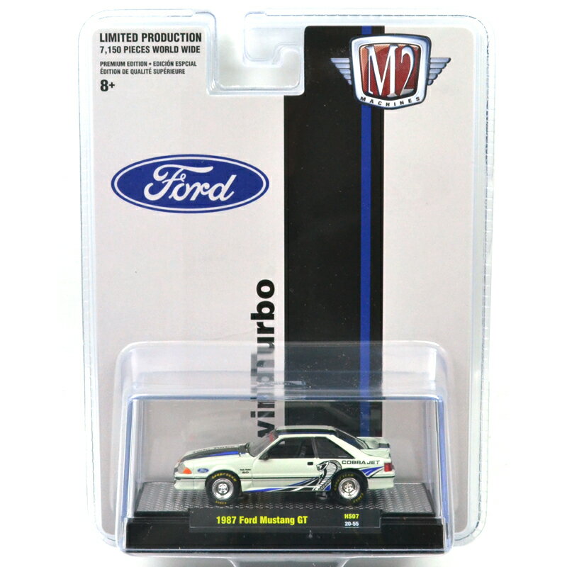 M2 MACHINES 1:64SCALE 1987 FORD MUSTANG GT - COBRA JET TWIN TURBO 1987フォードマスタング GT - コブラジェット ツインターボ