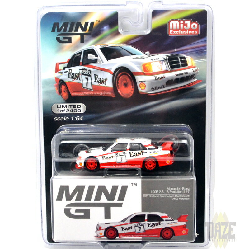 MINI GT 1/64 MIJO EXCLUSIVE - MERCEDES-BENZ 190E 2.5-16 EVOLUTION II DTM 1991 7 EAST MiJo 限定 メルセデスベンツ 190E 2.5-16 エボリューション II 7 DTM EAST