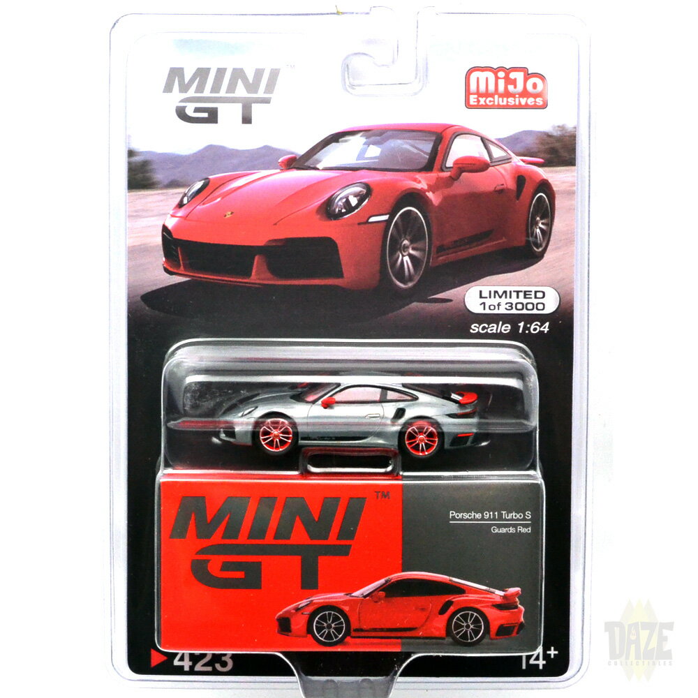 MiJo TOYS EXCLUSIVE - PORSCHE 911 TURBO S (GUARDS RED) CHASE CAR　MiJo 限定　ポルシェ 911 ターボ S (ガーズレッド) チェイスカー　アメリカ　MiJo Toys 限定　左ハンドル