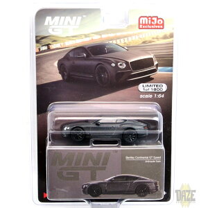 MINI-GT MiJo TOYS - BENTLEY CONTINENTAL GT SPEED (ANTHRACITE SATIN)アメリカ MiJo Toys 限定 ベントレー・コンチネンタル GT(アンスラサイト サテン)- 左ハンドル仕様