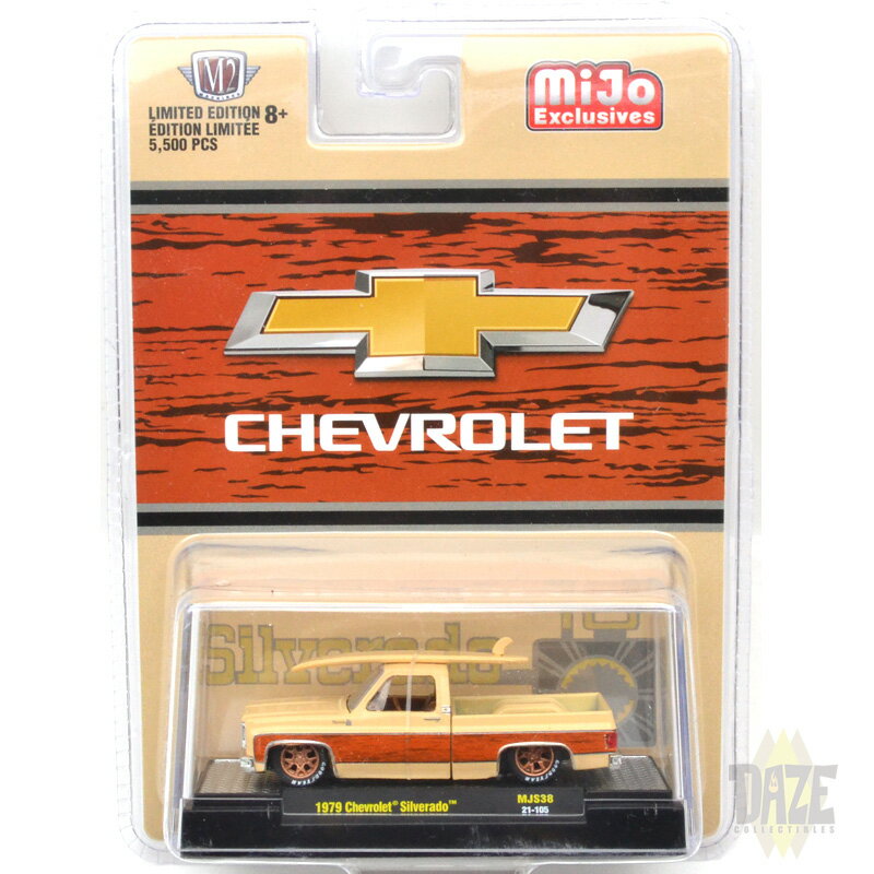 M2 MACHINE 1/64 MiJo EXCLUSIVE - 1979 CHEVROLET SILVERADO W/SURFBOARD MiJo 限定 - 1979 シボレー・シルバラード ウィズ　サーフボード