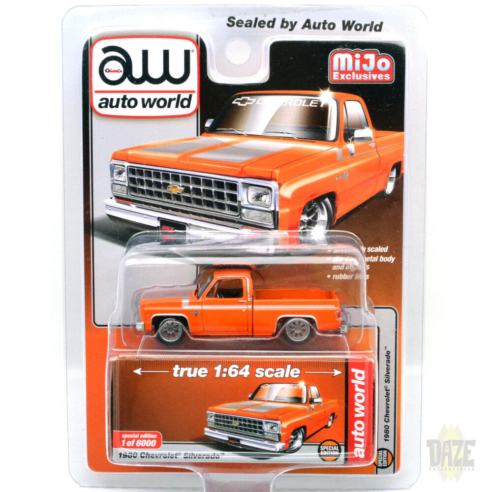 auto world EXCLUSIVE - 1980 CHEVROLET SILVERADO CUSTOM ORANGE　MiJo・エクスクルーシブ -1980 シェビーシルバラード・カスタム　オレンジ