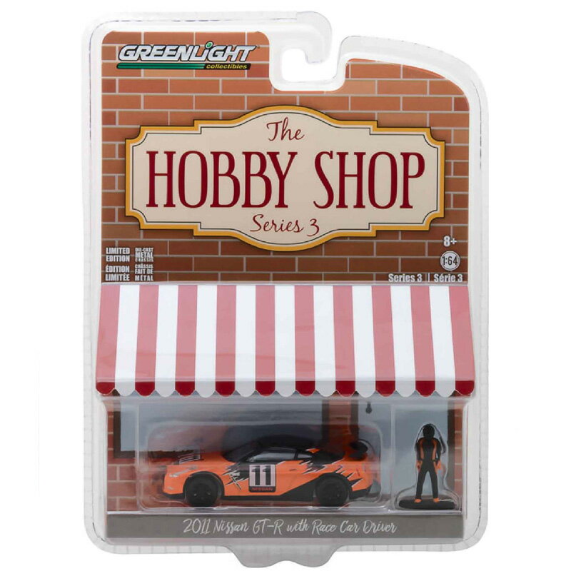 GREENLIGHT SERIES 3 2011 NISSAN GT-R WITH RACE CAR DRIVER 2011˥åGT...