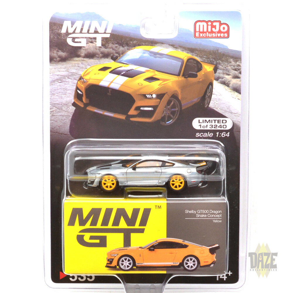 MiJo TOYS EXCLUSIVE - SHELBY GT500 DRAGON SNAKE (YELLOW) CHASE CAR MiJo 限定 - シェルビーGT500 ドラゴンスネーク (イエロー) チェイスカー