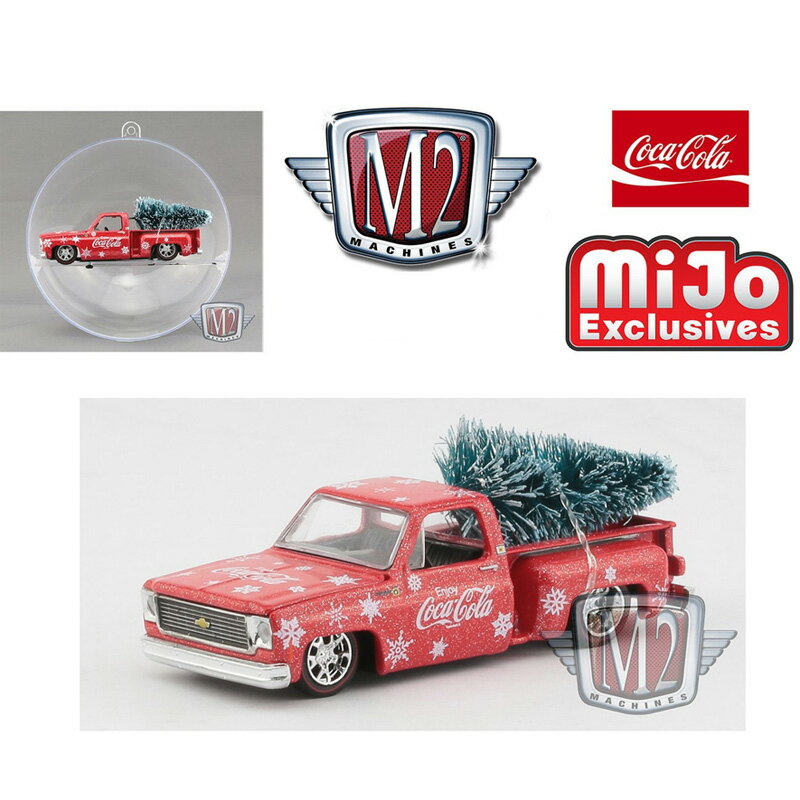 M2 MACHINES 1/64 MiJo EXCLUSIVE-COCA COLA ORNAMENT - 1974 CHEVROLET STEPSIDE M2マシンズ 1/64 MiJo 限定 - コカ コーラ オーナメント - 1974 シボレー ステップサイド